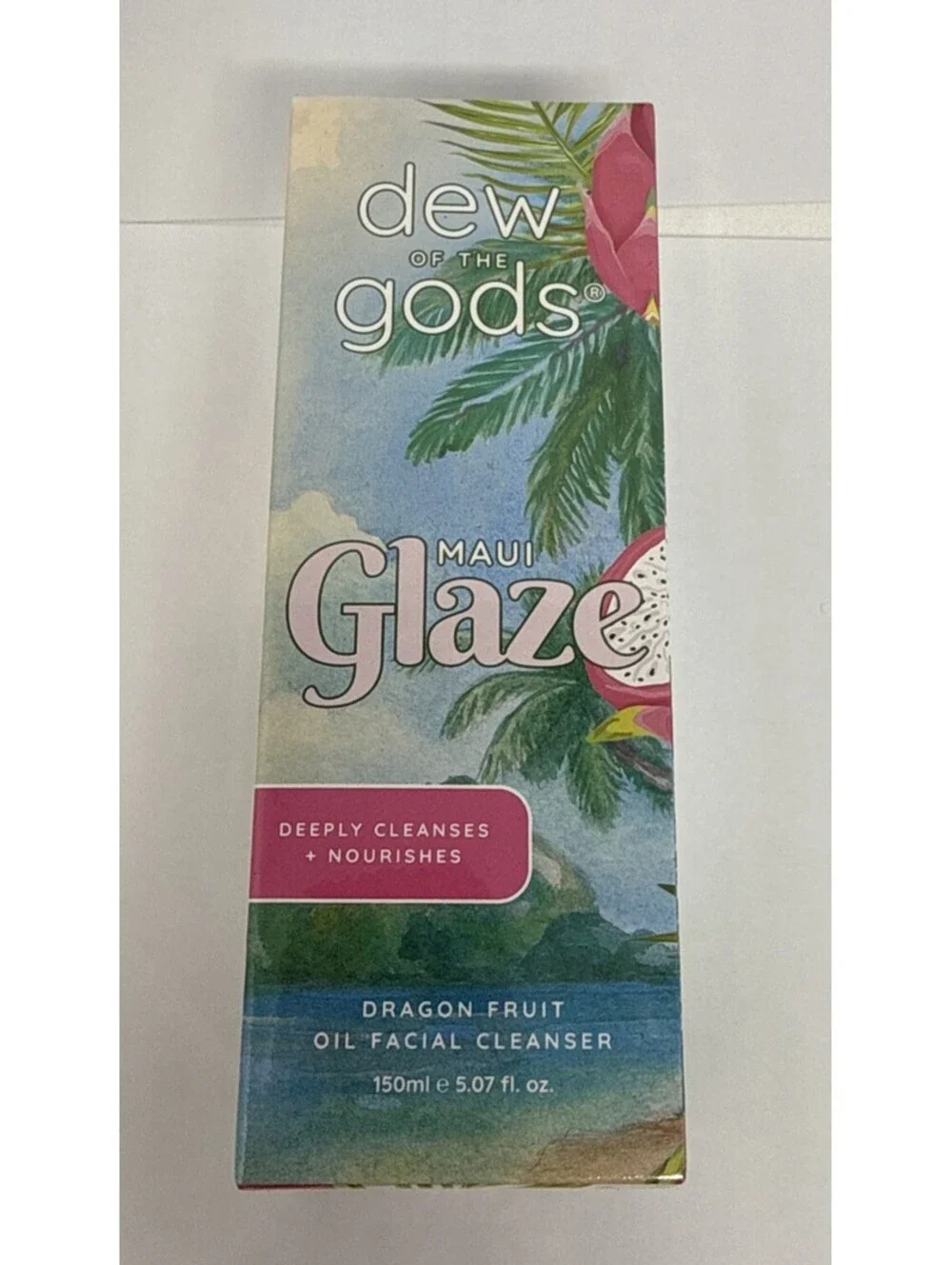 DEW OF THE GODS Maui Glaze Dragon Fruit Oil Facial Cleanser NIB/SEALED CJ1